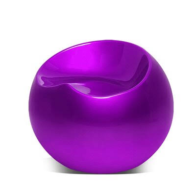 Purple Plastic Accent Stool T692
