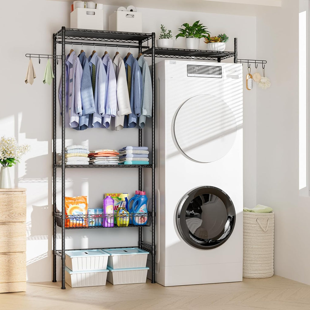 2 Pack 2 Tier Adjustable Height Freestanding Storage Shelf K2801