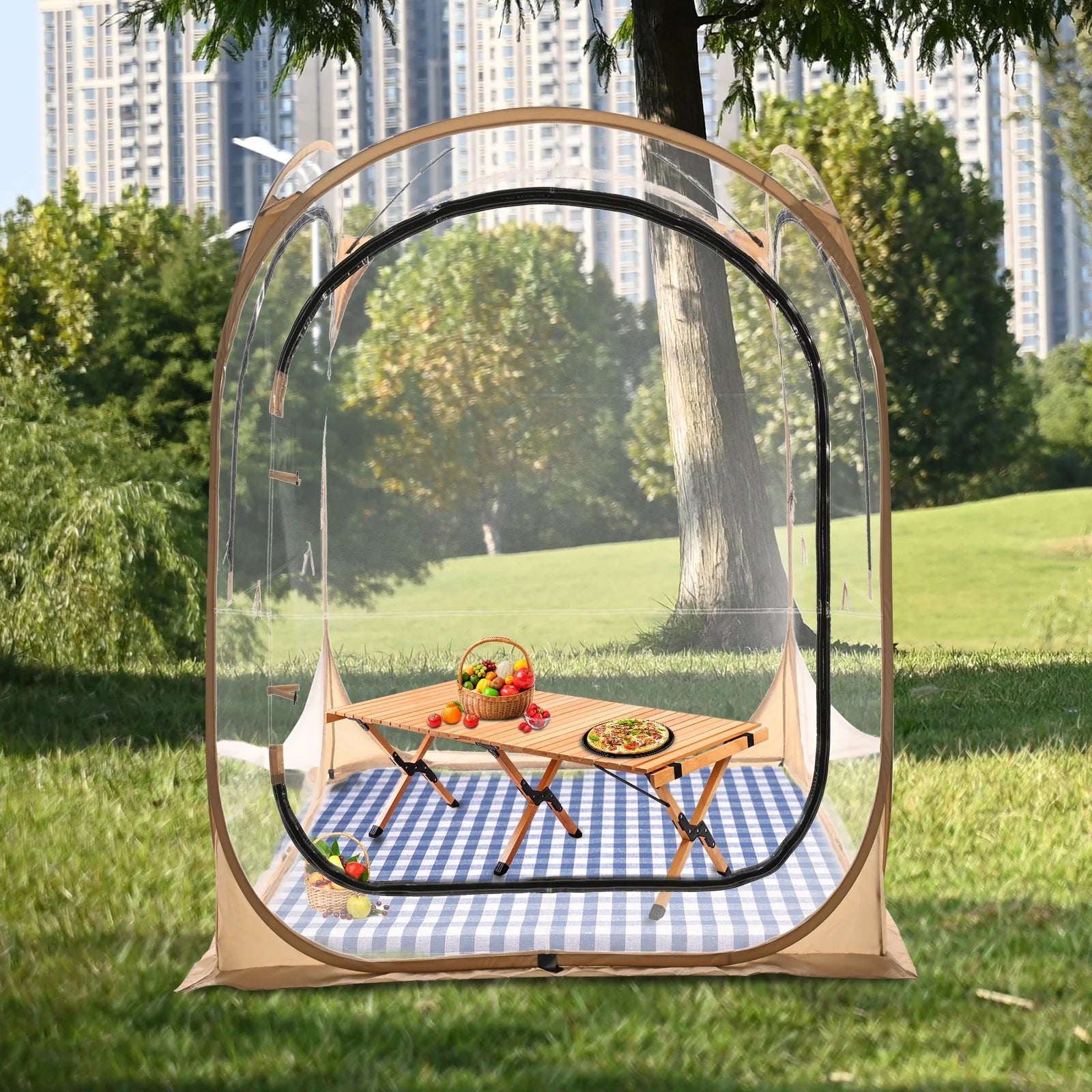 Sports Pop up Tent for up to 3 People, Weatherproof, Clear View C673473
