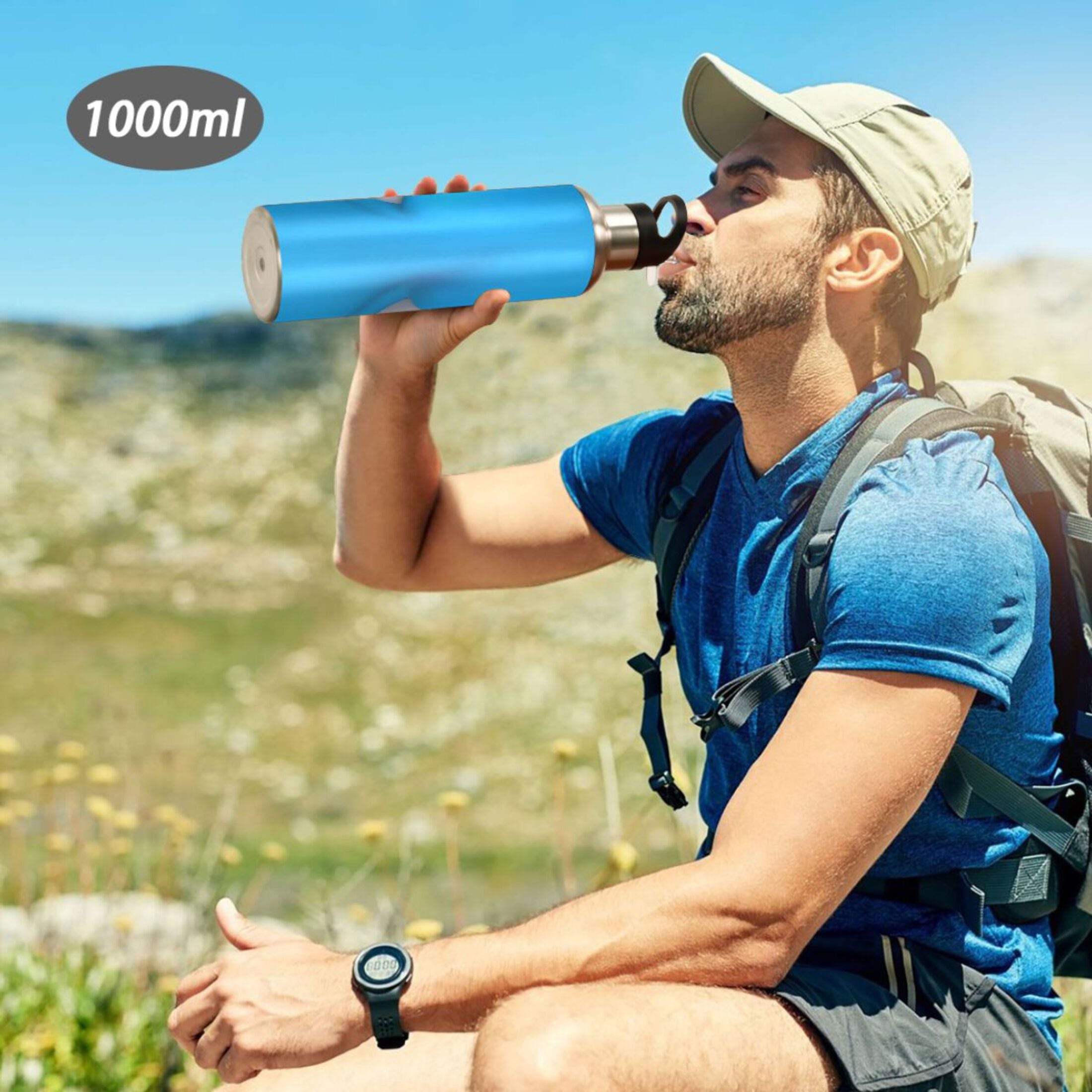 Stainless Steel Insulated Water Bottle with Straw Lid A67553