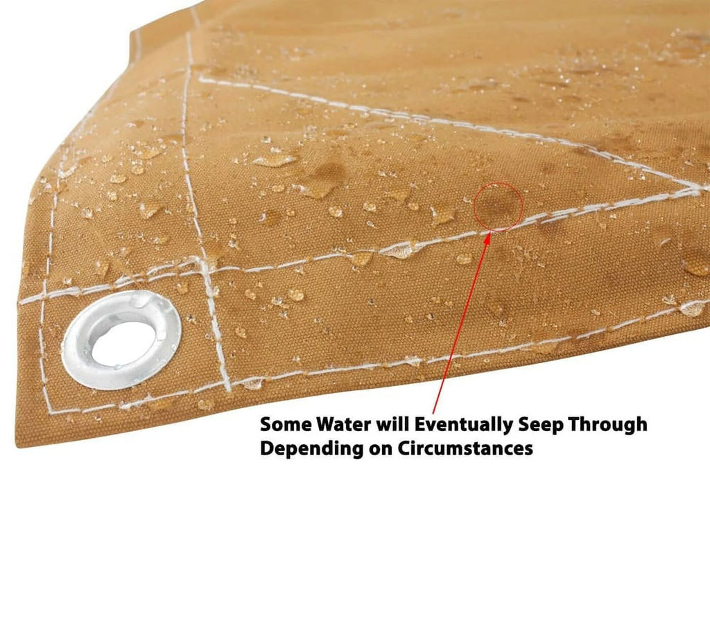 Tan 12oz Canvas Tarp with Grommets C70514