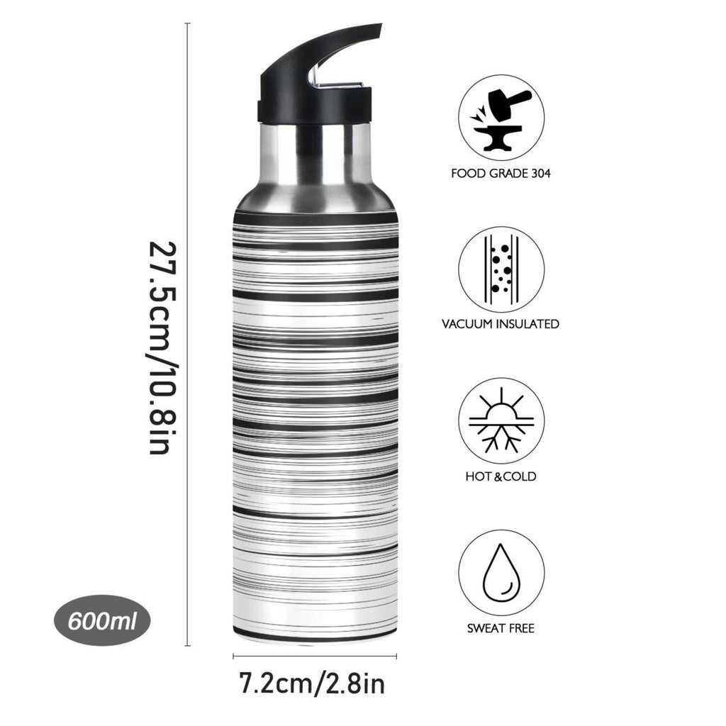 20 OZ Stainless Steel Vacuum Insulated Water Bottle with Straw Lid P223693