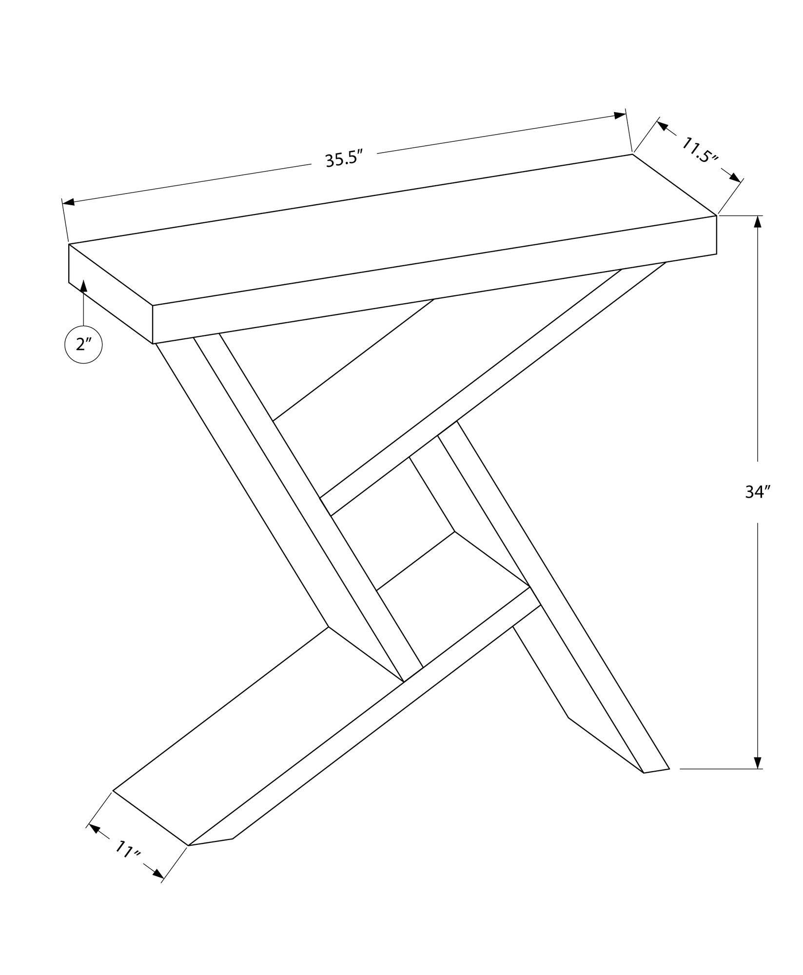 Cappuccino Hall Console Accent Table V38772