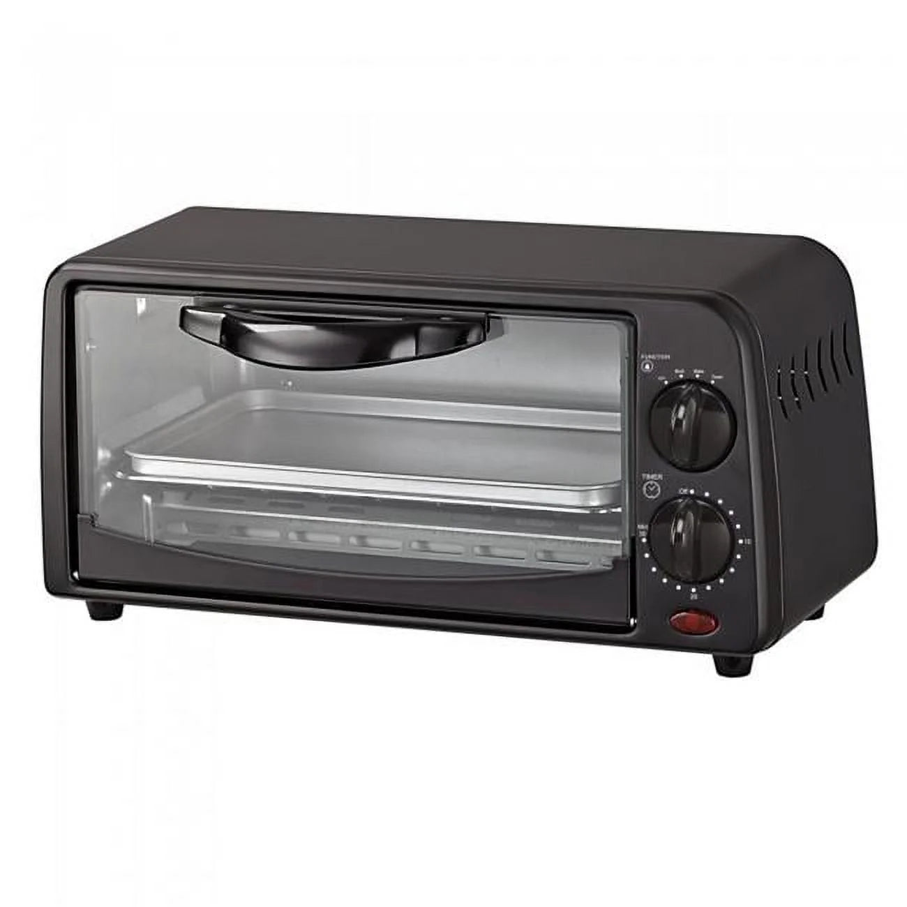 2 Slice Compact Toaster Oven with Bake Tray and Toast Rack, Black S6602
