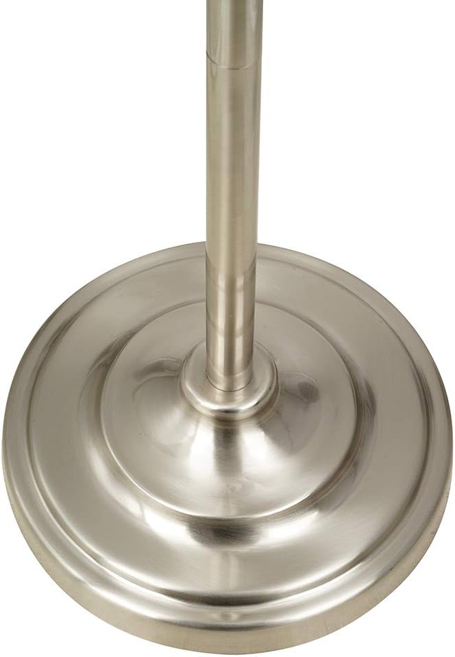 Brushed Steel Tall Floor Lamp with Linen Shade K494