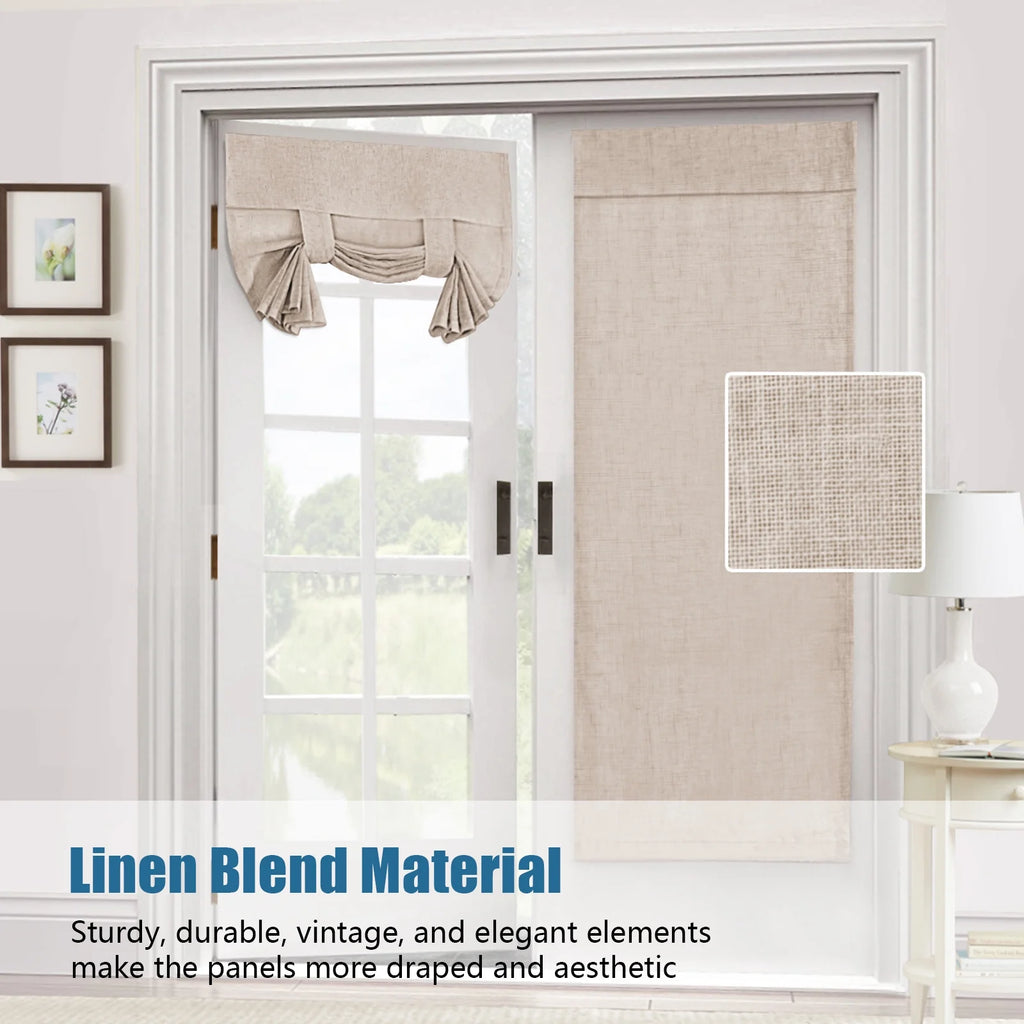 Linen Tie Curtains, Thermal Blackout Panels J28816