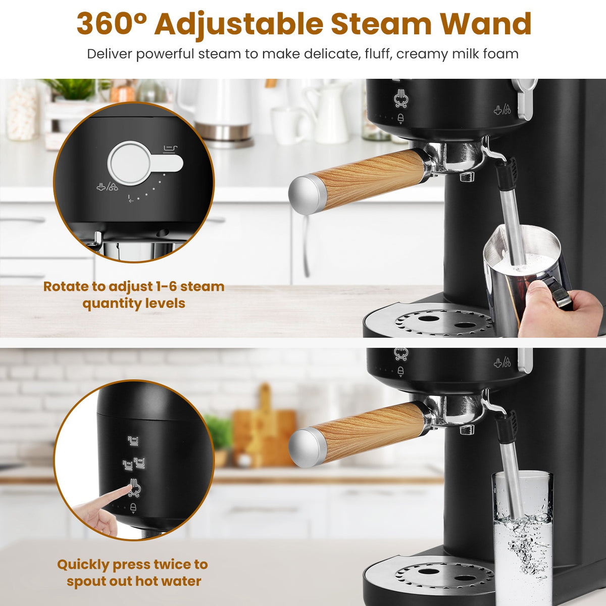 Espresso Machine with Milk Frother System J146
