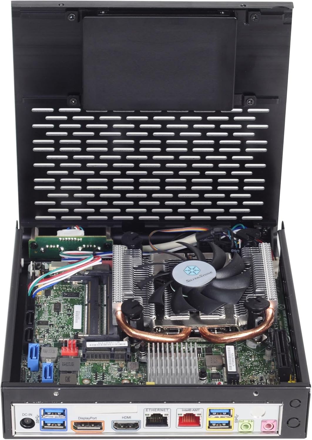 Thin-Mini ITX Aluminum Case with 120W External Power Adapter W7675