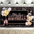 Rose Gold Glitters Birthday Banner Backdrop 45" x 70" K922784
