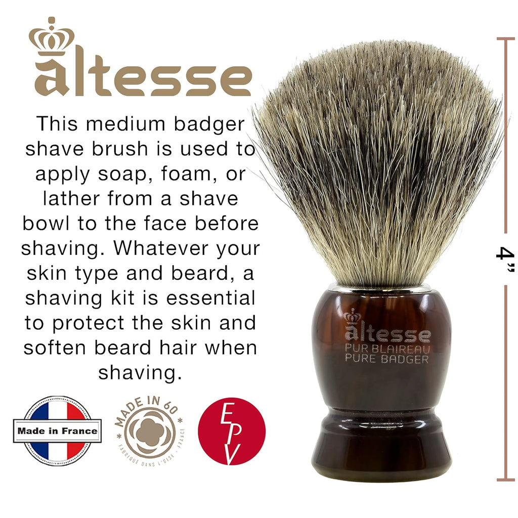 High Mountain White Badger Shaving Brush I240