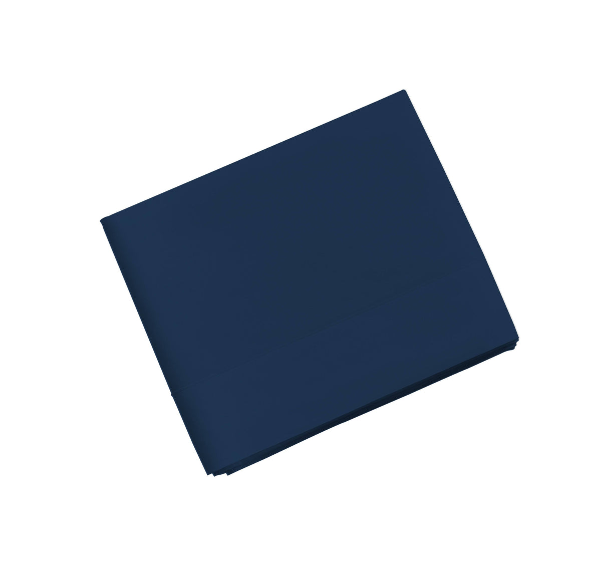 Queen Navy Blue Organic Cotton Sateen Flat Sheets R66482