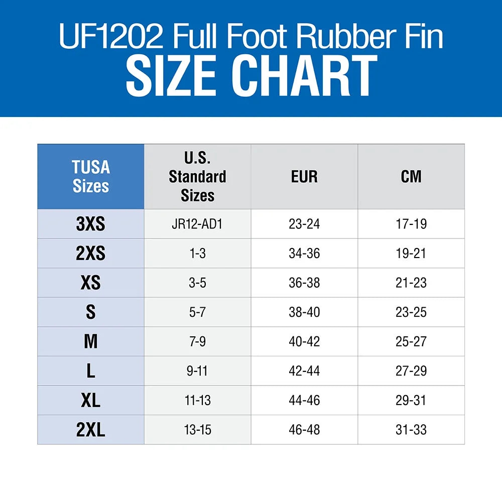Black Full Foot Rubber Snorkeling Fins A414