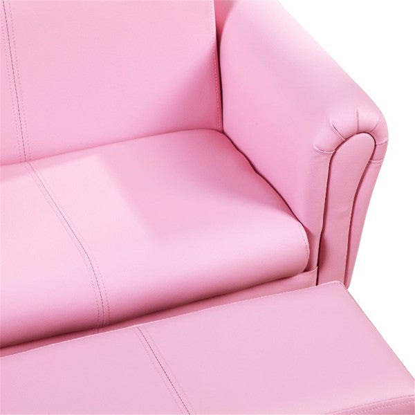 Pink Children's Feet Sofa Set with Wood Frame C120340