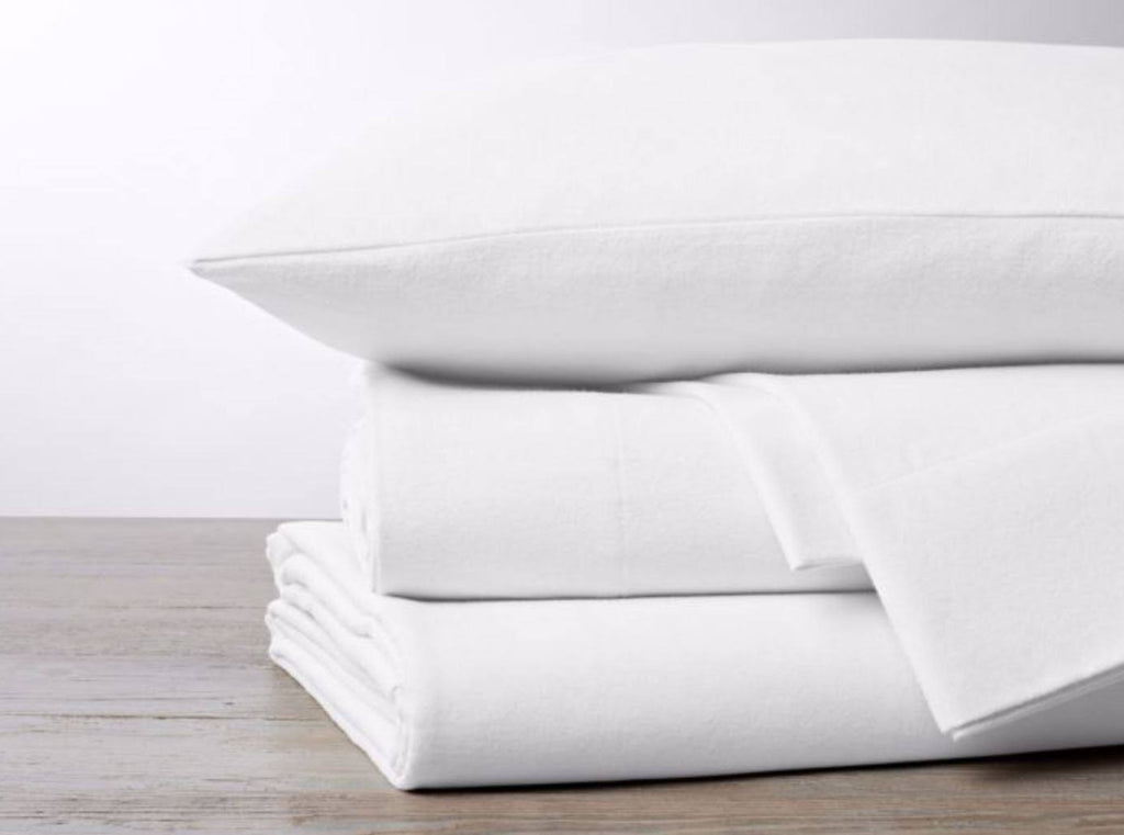 Alpine White Organic Flannel Fitted Sheet F1680