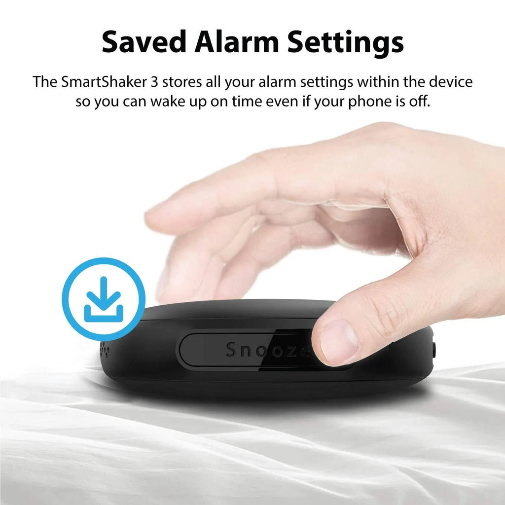 Black Vibration Bed Shaker Bluetooth Alarm Clock L116