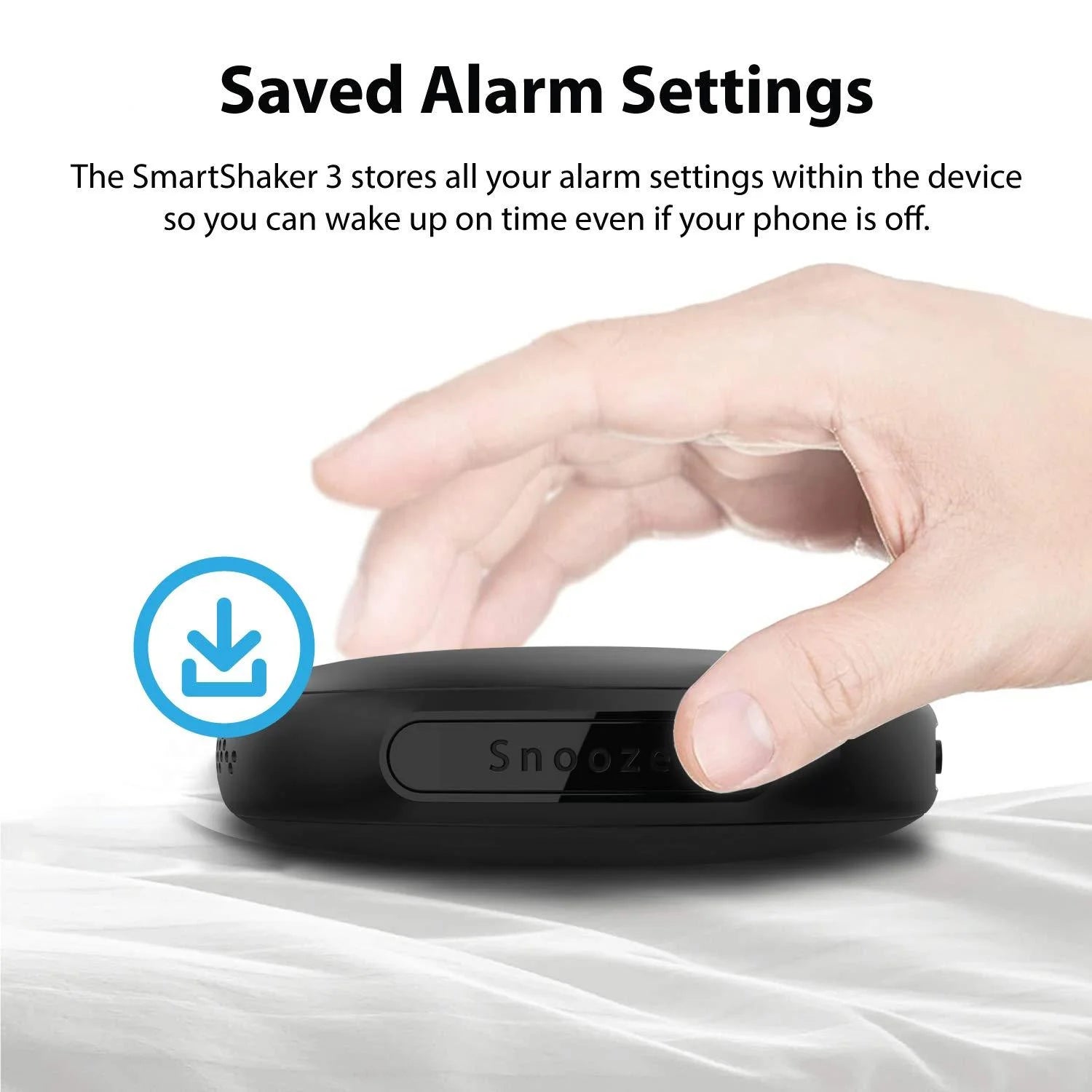 Black Vibration Bed Shaker Bluetooth Alarm Clock L116