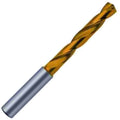 13.2mm 140° Solid Carbide Jobber Drill, Tin Finish, Right Hand Cut, Spiral Flute, 124mm OAL, SF Point V7507