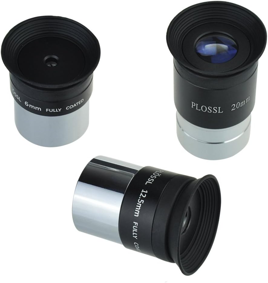 Astronomical Telescope Accessory Kit with Plossl Eyepieces Set, Filter Set, 2X Barlow Lens H3425