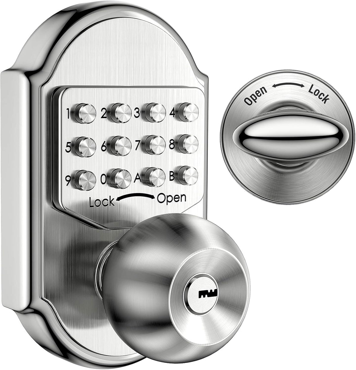 Keyless Entry Deadbolt Stainless Steel Digital Code Keypad Door Knob Weatherproof Pack of 2 T582