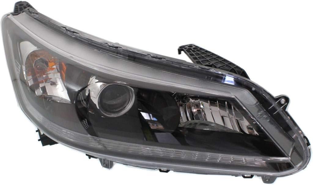 Honda Accord Headlight 2013 2014 2015 Driver Side Halogen Bulbs Included Sedan P9981