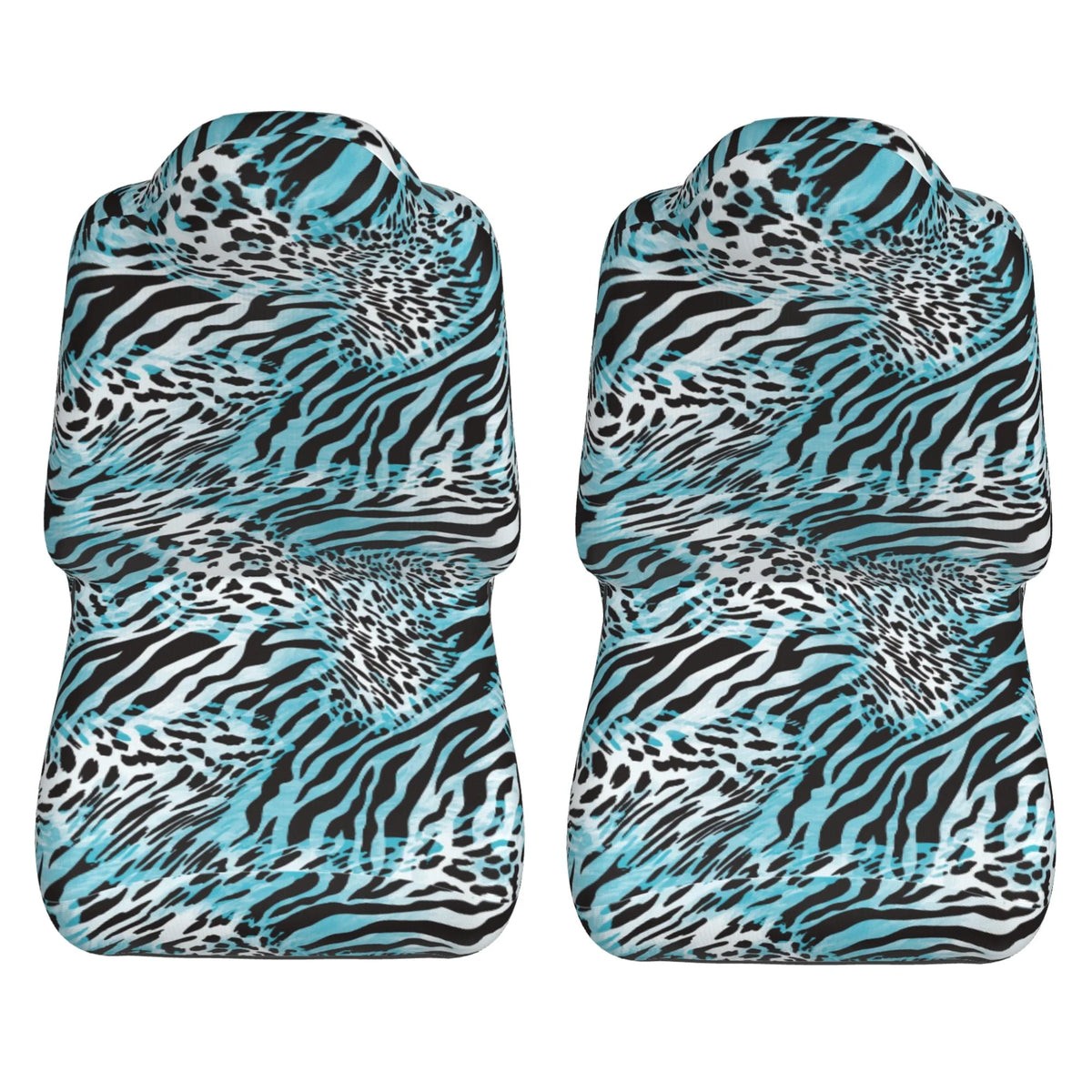 Zebra Leopard Print Car Seat Covers 2 Pack T383