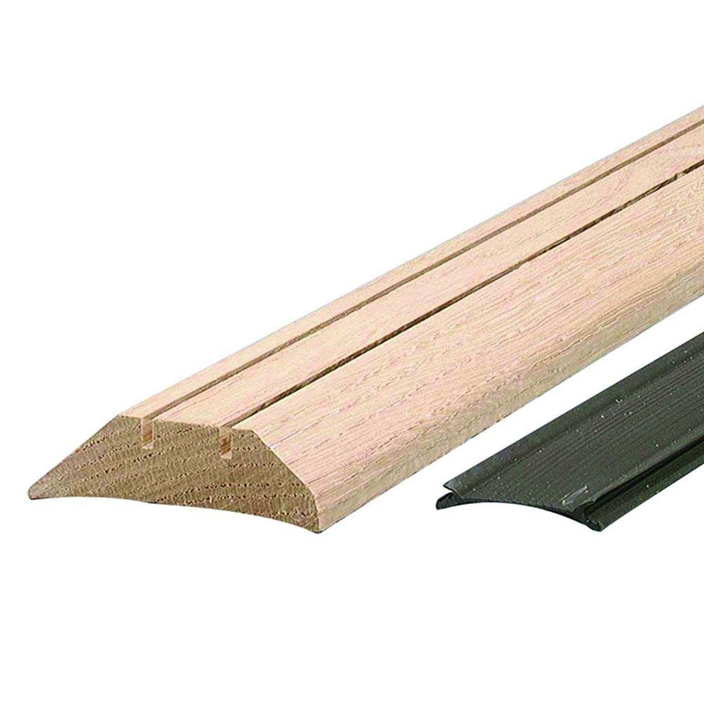 Unfinished Hardwood Threshold with Flexible Vinyl Seal D4919