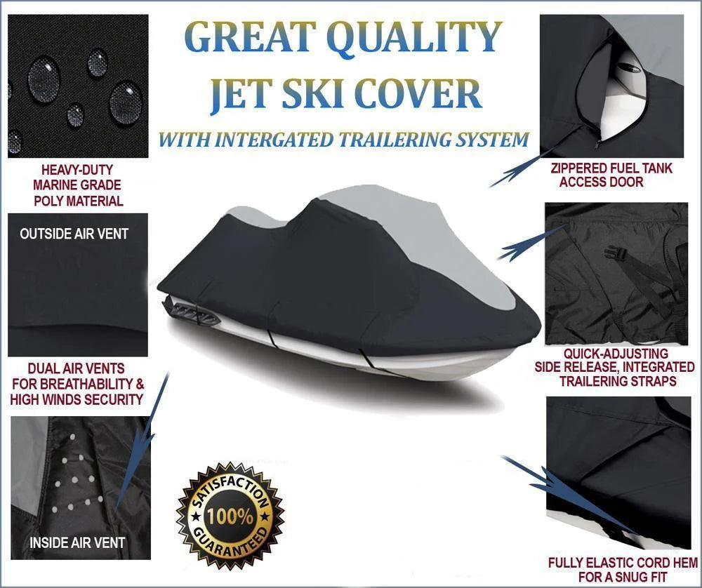 Black/Grey Jet Ski PWC Cover P1292