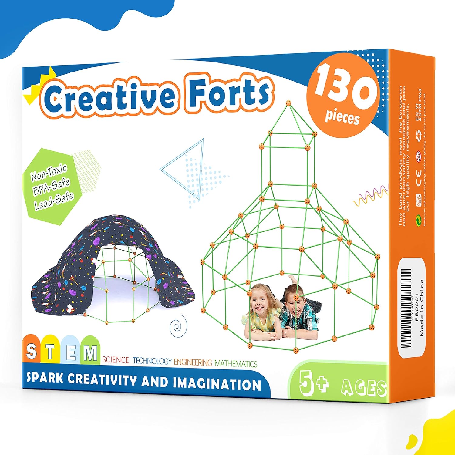 130 Pieces Fort Building Kit STEM Toy S600543