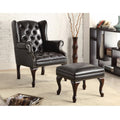 Black Accent Chair with Ottoman Q931808