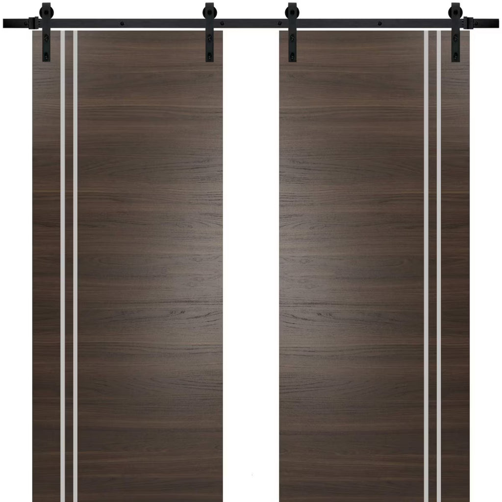 Double Barn Door 36 x 80 inches with Frosted Glass X748