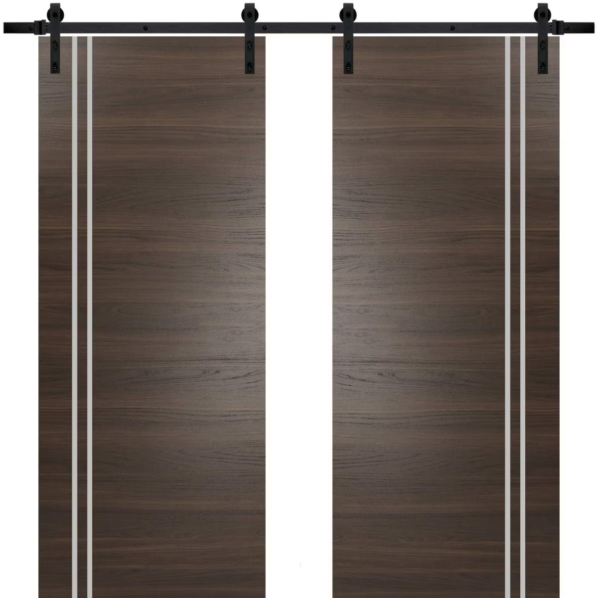 Double Barn Door 36 x 80 inches with Frosted Glass X748
