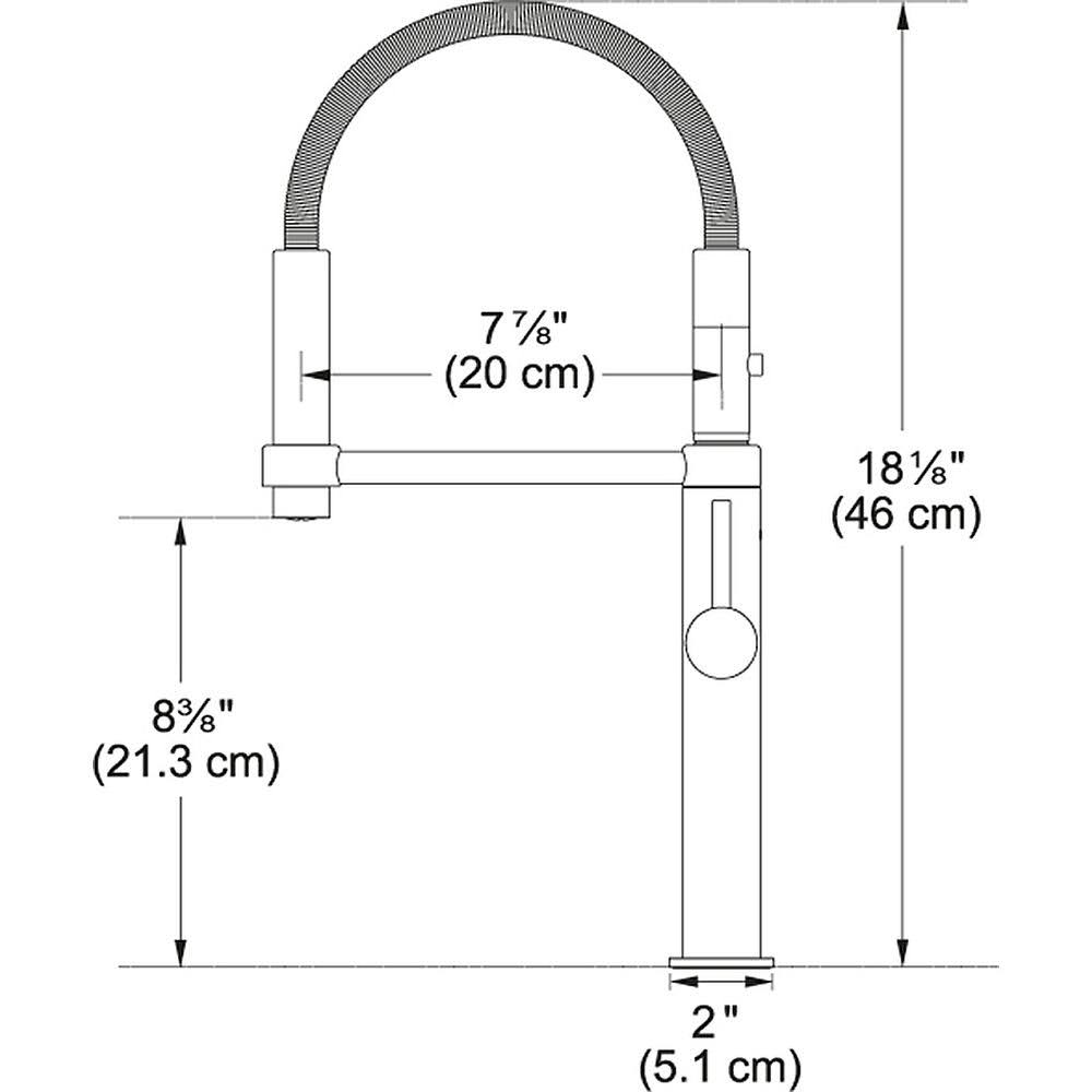 Satin Nickel Pull Down Kitchen Faucet W4302