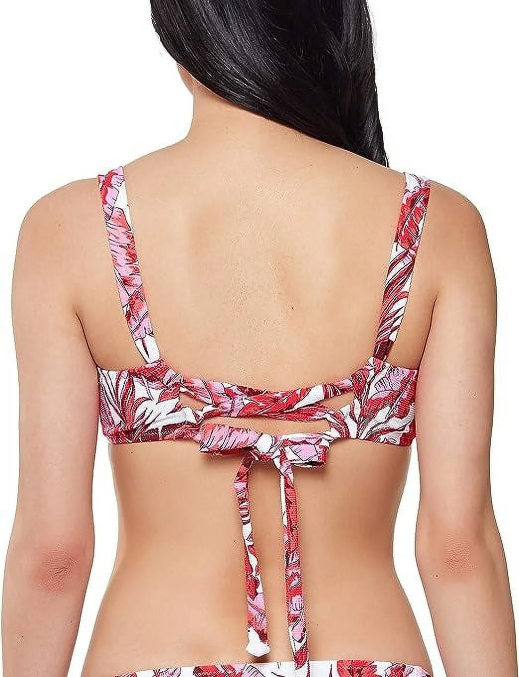 Pink Printed Push-Up Underwire Swimsuit Top S9339