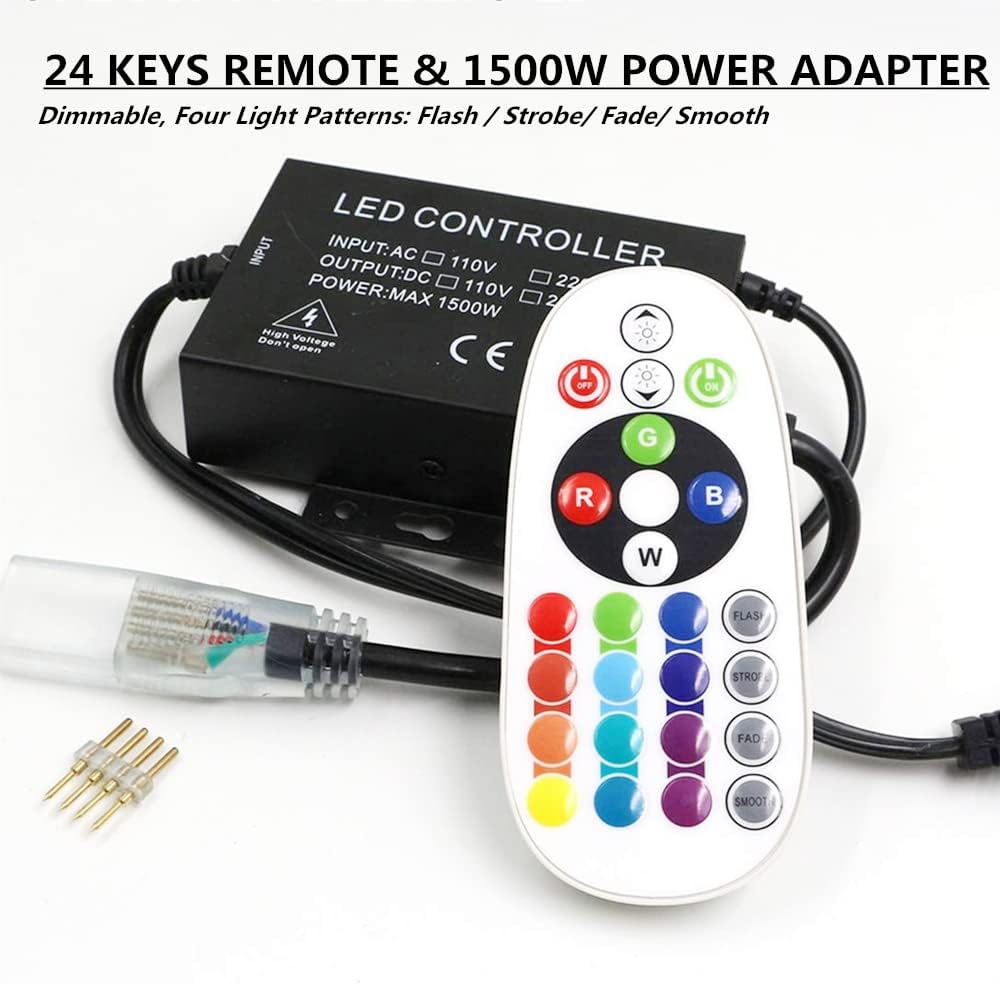 RGB LED Strip Lights with Remote (131.2ft/40m) H4264
