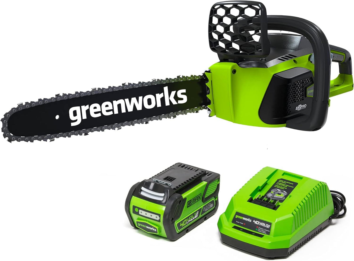 40V 16-Inch Cordless Chainsaw with 4AH Battery and Charger E18505