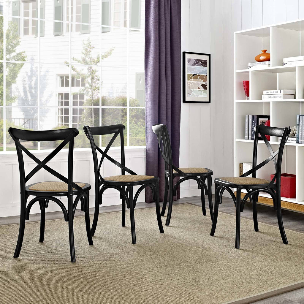 White Dining Side Chair Set of 4 J95401