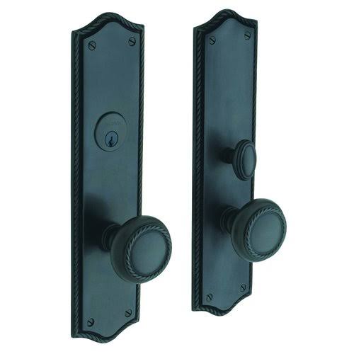 Satin Brass Brown Mortise Handleset Entrance Trim Set C927
