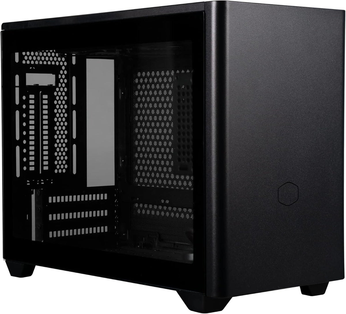 White Mini ITX Computer Case with Tempered Glass Side Panel V671