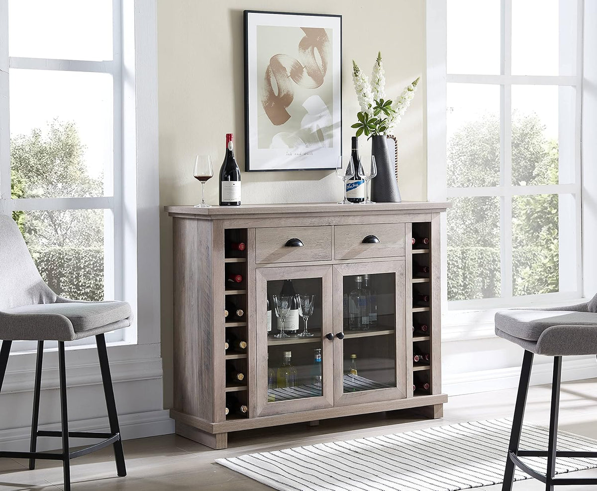 Charcoal Bar Cabinet Server Sideboard N947