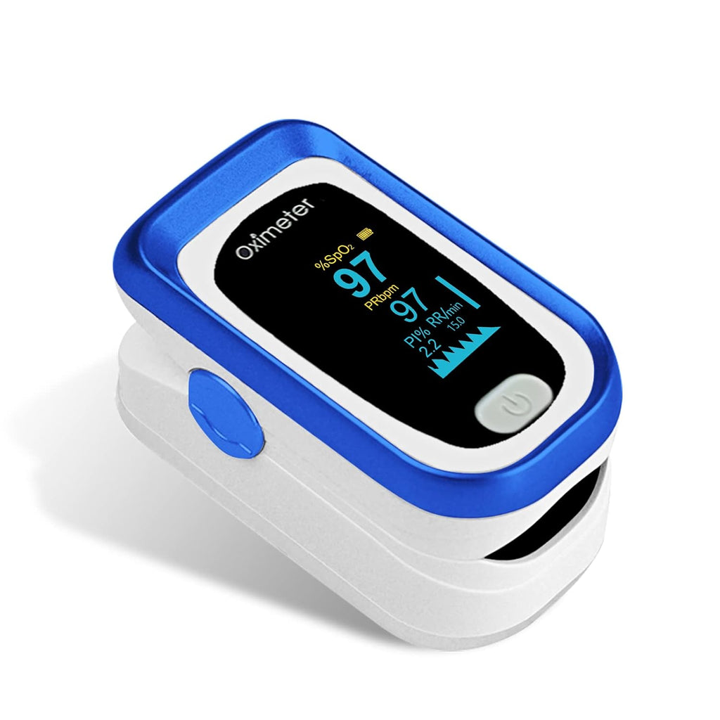 Blue Pack of 2 Portable Oxygen Monitor with OLED Display N9577