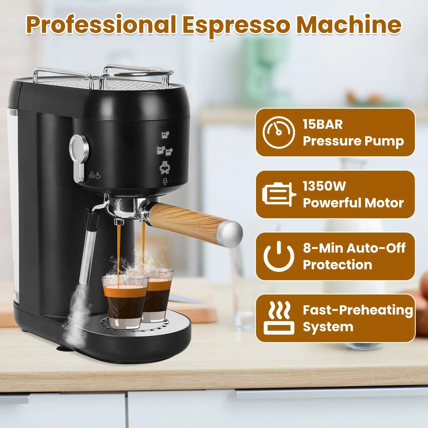 Espresso Machine with Milk Frother System J146