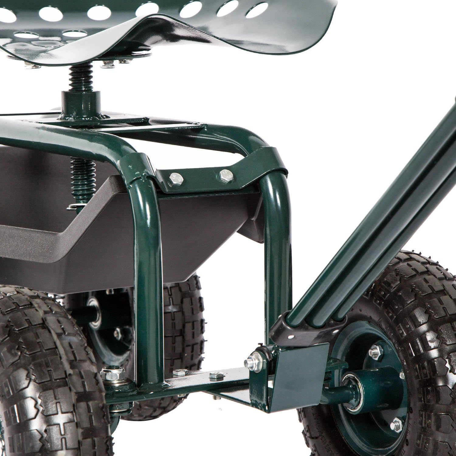 Rolling Garden Cart Work Seat with Tool Tray U57888