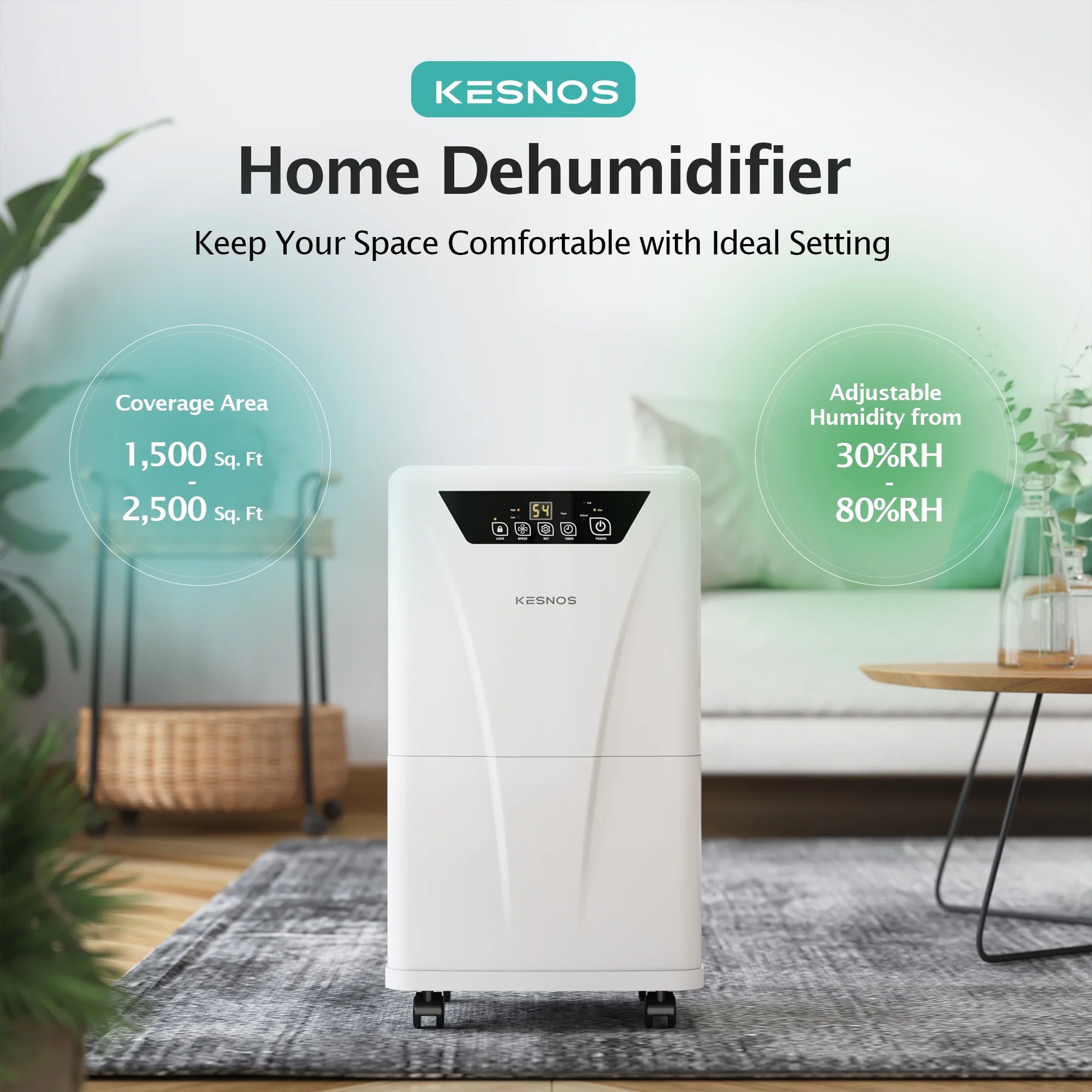 34 Pints Dehumidifier with Drain Hose X2086