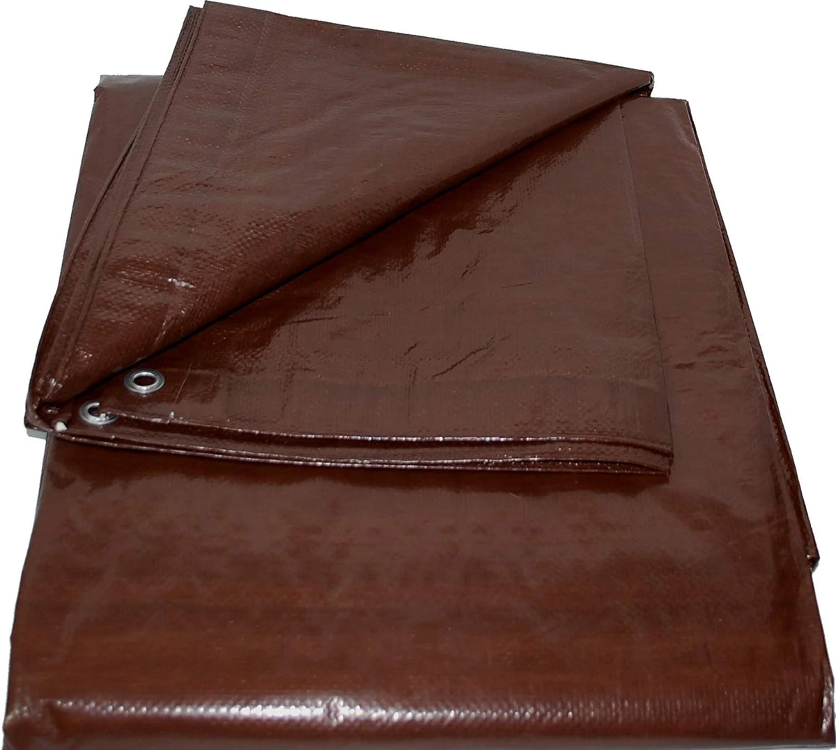12 ft. x 12 ft. Heavy Duty Reversible Brown Poly Tarp with Grommets B584