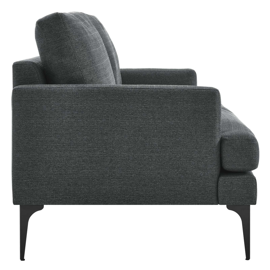 Gray Metal and Upholstered Fabric Sofa N92644