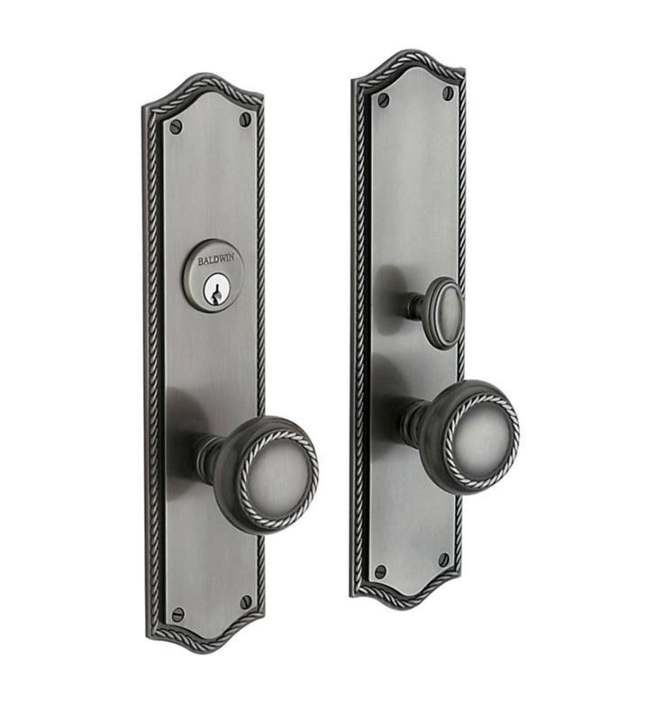Satin Brass Brown Mortise Handleset Entrance Trim Set C927