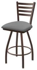 30x22 Swivel Bar Stool with Bronze Finish and Folkstone Grey Seat G1573