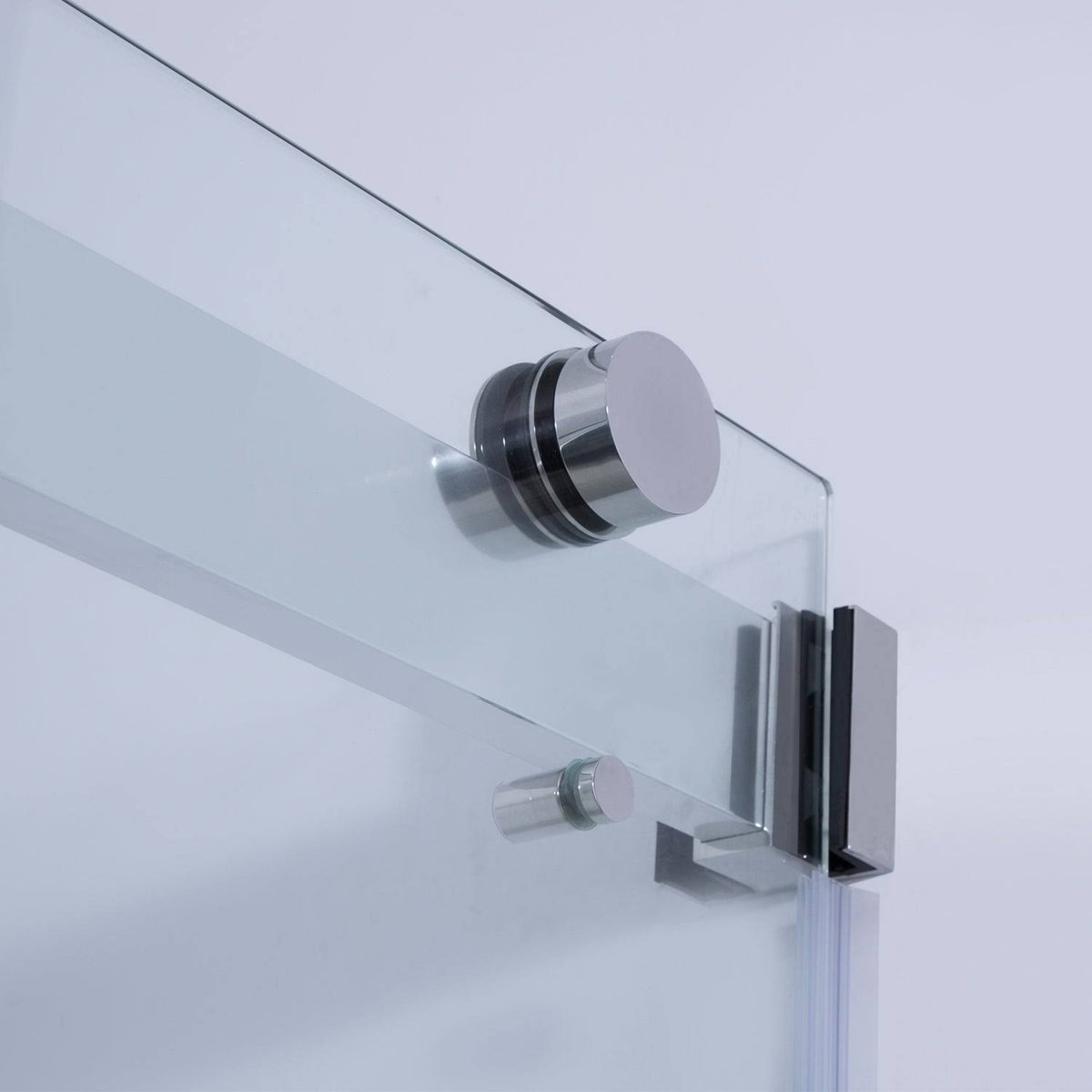 Chrome Double Sliding Frameless Shower Door U4556
