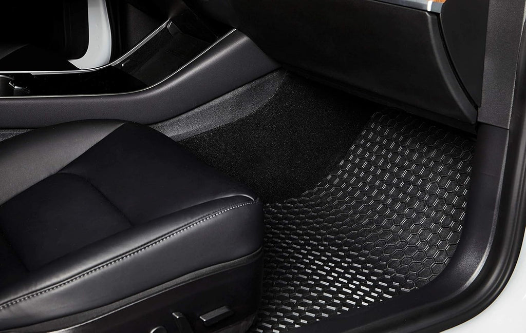 Black Rubber All Weather Floor Mats for 8 Seater Honda Odyssey 2011-2017 Z80479