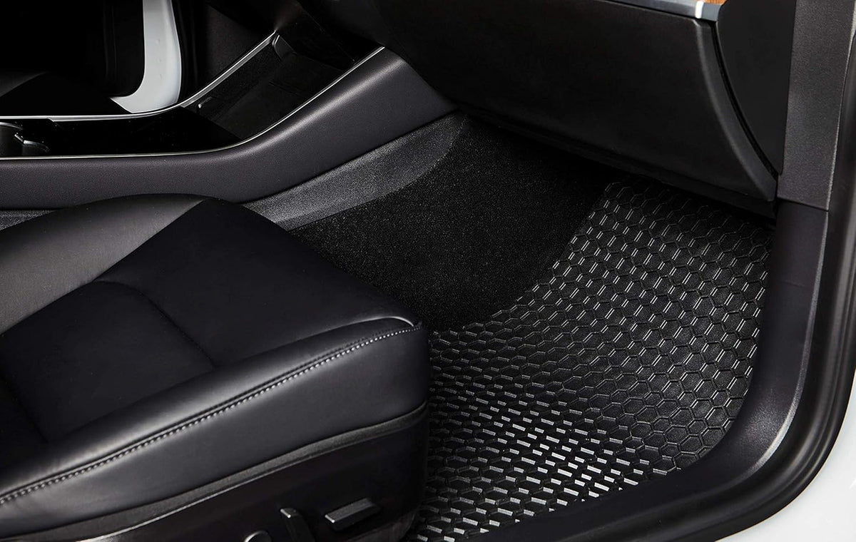 Black Rubber All Weather Floor Mats for 8 Seater Honda Odyssey 2011-2017 Z80479